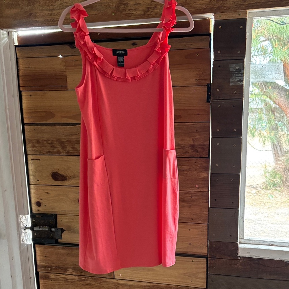 Lou Lou & Company Coral Ruffle-Trim Mini Dress